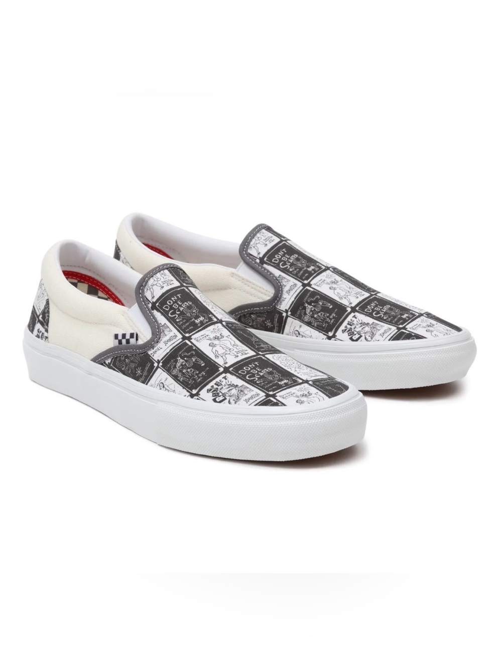 VANS Men’s Skate Slip-On Daniel Johnston "No More Broken Hearts" Flat Shoes
